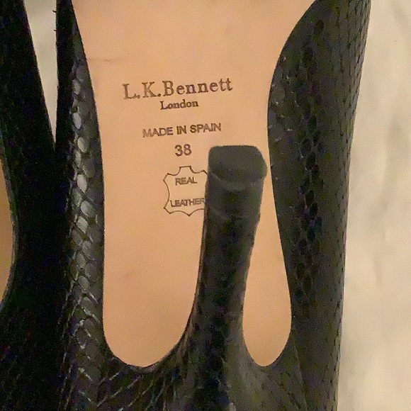 LK Bennett black alligator skin leather heels - Picture 5 of 6